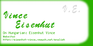 vince eisenhut business card